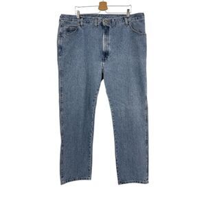 Mens Wrangler Jeans 44 x 32 Regular Fit Light Wash